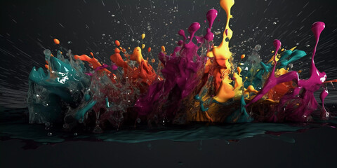 Colorful dripping background 