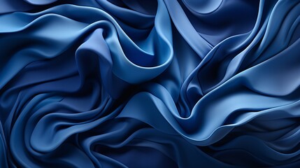 Shimmering Blue Kinetic Wave Art