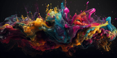 Fototapeta na wymiar Colorful dripping background 