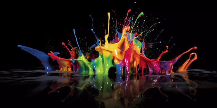 Colorful dripping background 