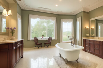 Fototapeta na wymiar Classic style bathroom, interior design