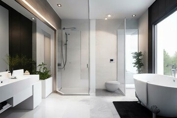 Modern style bathroom, interior design