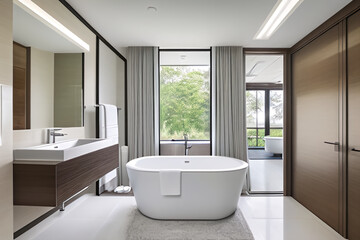 Modern style bathroom, interior design