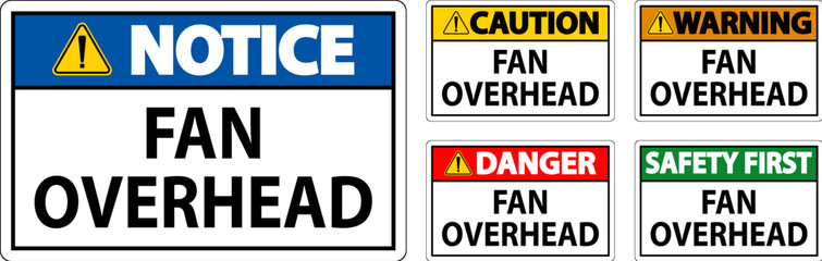 Caution Sign Fan Overhead