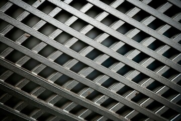 Grated metal texture background, industrial metal bars and grids, metallic and edgy surface, robust and utilitarian
