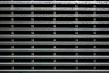 Grated metal texture background, industrial metal bars and grids, metallic and edgy surface, robust and utilitarian