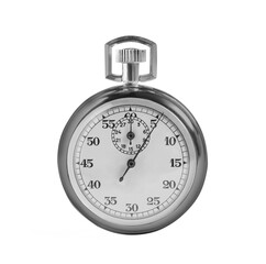 Vintage timer isolated on white. Measuring tool