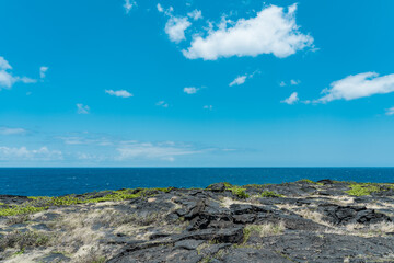Hōlei Sea Arch. Chain of Craters Road, Hawaii Volcanoes National Park. Pahoehoe  Lava. volcanic rock