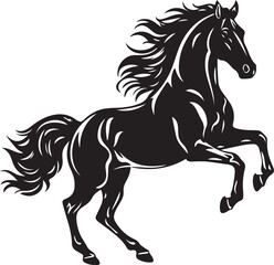 Naklejka na ściany i meble Horse Head Pony Race Wild Animal