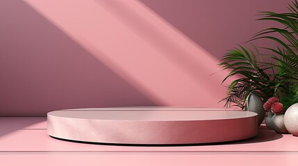 3d render podium design for product display or product stand with minimalistic background