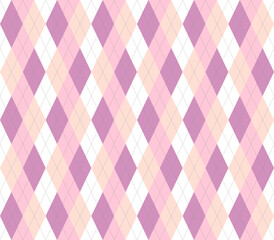 Pastel argyle seamless pattern background.