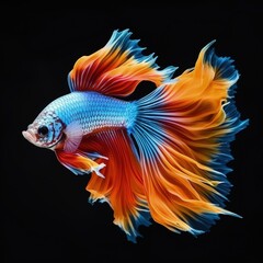Fototapeta premium Stunning Siamese fish illustration made with Generative AI 