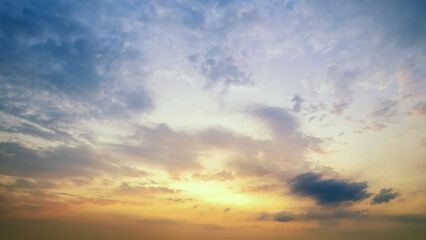 Naklejka na ściany i meble Sky clouds natural scenery when the outdoor dusk sunset