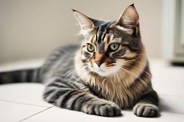 Naklejka premium cat Generative AI 