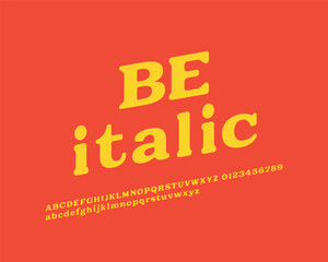 Super Bold italic alphabets set design in vector format