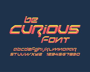 3D emboss fast and furious font set design in vector format