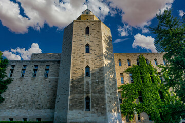 The Carr Hall building completed in 1910 and is located at the University of Toronto's downtown.