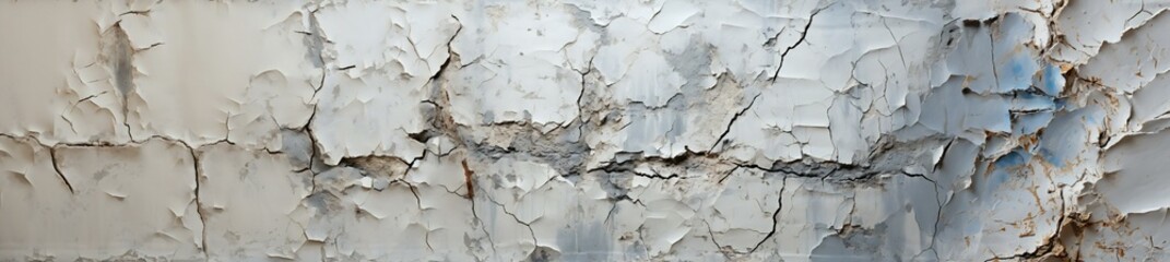亀裂の入り始めた古い灰色の壁