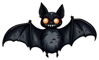 Creepy Bat Halloween Sticker Design
