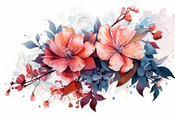 Flower Colorful watercolour Generative AI
