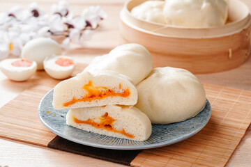 Baozi or Chinese Steamed Buns is a type of yeast-leavened filled bun in various Chinese cuisines.