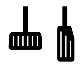 Obraz premium アクセルとブレーキのシルエット