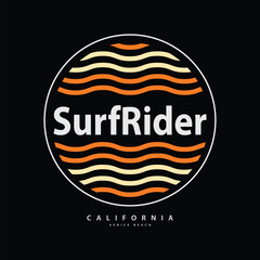 California illustration typography. perfect for t shirt design