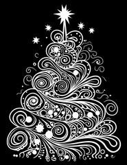 abstract christmas tree