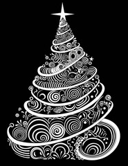 abstract christmas tree