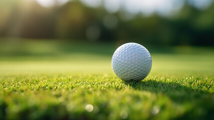 Obraz premium A close-up shot of a golf ball on the golf course