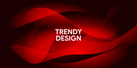 Abstract colorful red wave background