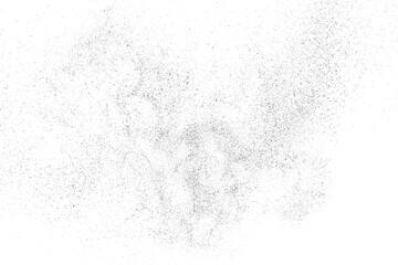Distressed black texture. Dark grainy texture on white background. Dust overlay textured. Grain noise particles. Rusted white effect. Grunge design elements. Vector illustration, EPS 10.
