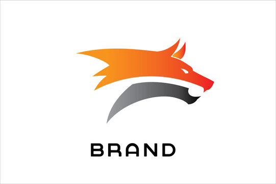 wolf head logo design