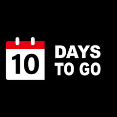 10 days to go templete