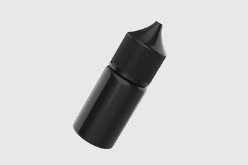 30 ml Vape Dropper Bottle Mockup Isolated On White Background. 3d illustration