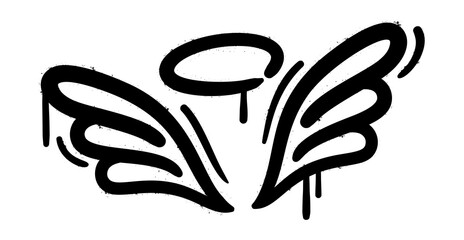 Angel wing spray paint © TWINS DESIGN STUDIO