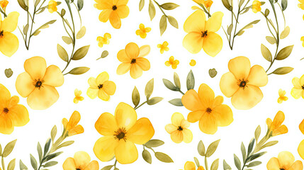 yellow flower pattern seamless 