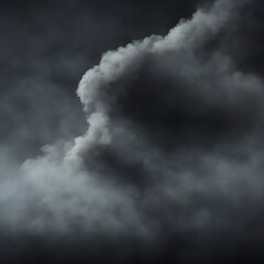 Fototapeta premium storm clouds over black, Cloudy storms, air pollution, dust, smoke, PM2.5,
