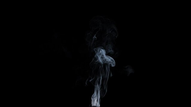 animation smoke on a black background