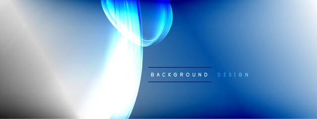 Vector abstract background - liquid transparent bubble shapes on fluid gradient with shadows and light effects