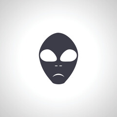 Alien Head isolated icon. Alien icon