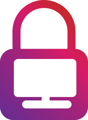 gradient style modern security padlock icon