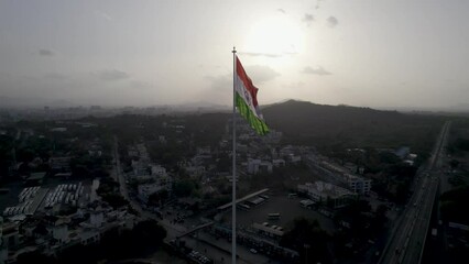 Indian flag drone shot 4k