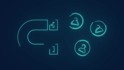 Business leads magnet generation fresh leads of customers for business animation