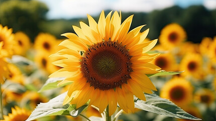 sunflower summer yellow field plant 