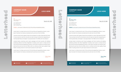 Modern and clean letterhead design vector template.