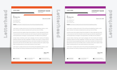 Modern and clean letterhead design vector template.