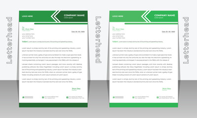 Modern and clean letterhead design vector template.