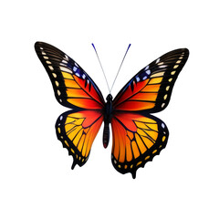 Fototapeta na wymiar Butterfly solated on transparent background.generative ai.