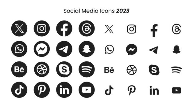 Social media icons vector